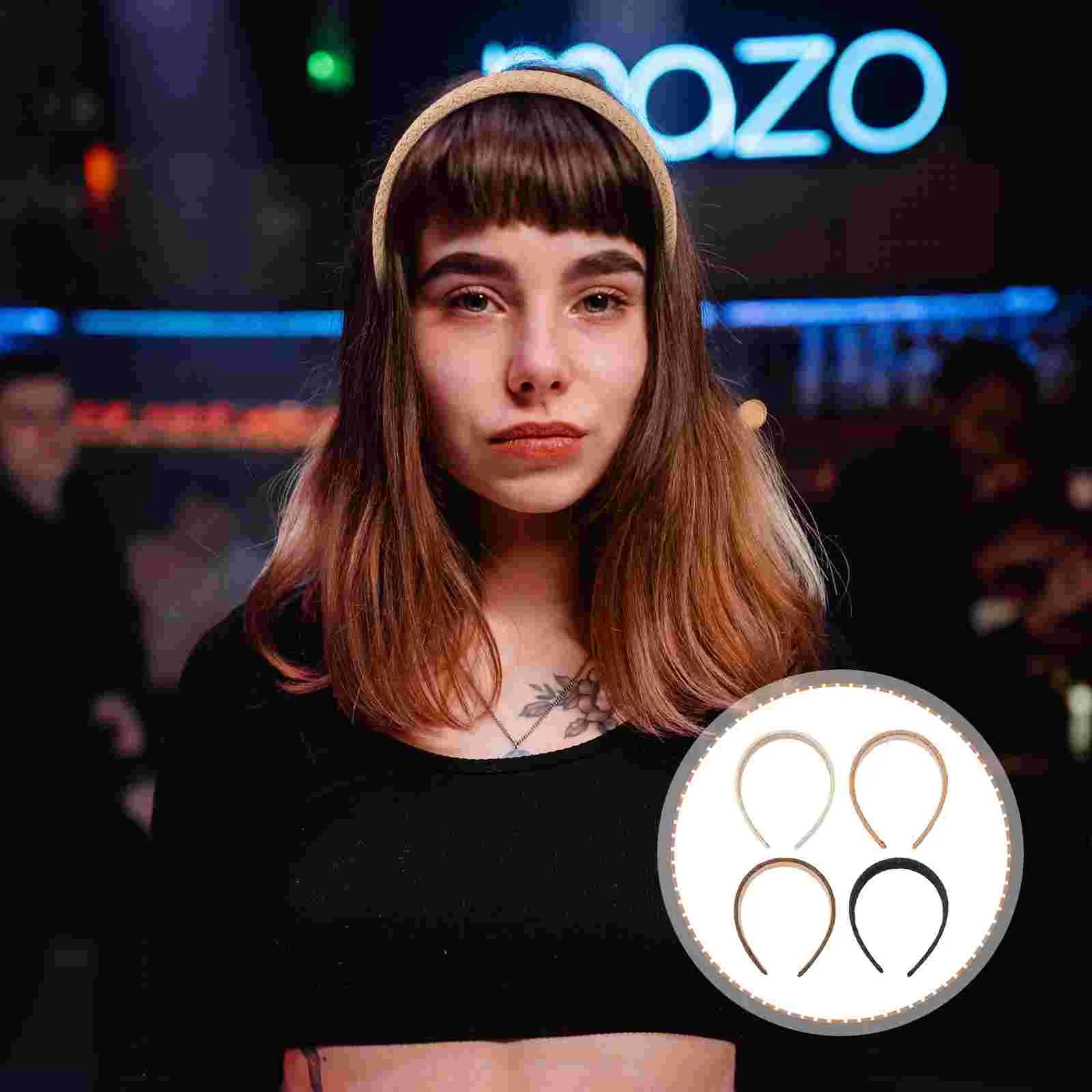 

4Pcs Simple Chic Style Hairbands for Outdoor Decorative Headbands