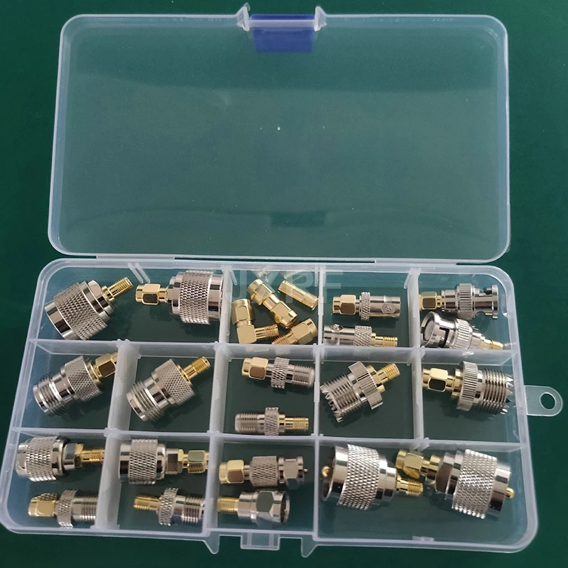 JXRF SMA BNC UHF zu SMA SMB MCX MMCX BNC TNC UHF N F Typ SO239 PL259 RF Koaxial Koax Adapter Stecker Kombination 4-teilig