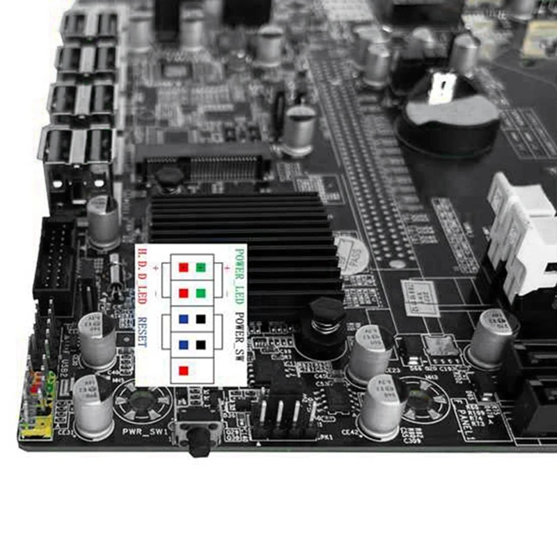

Материнская плата B75 ETH для майнинга, материнская плата 12 PCIE к USB LGA1155 с процессором G630 + SATA кабелем + 4-контактный кабель SATA, поддержка DDR3 B75 USB BTC
