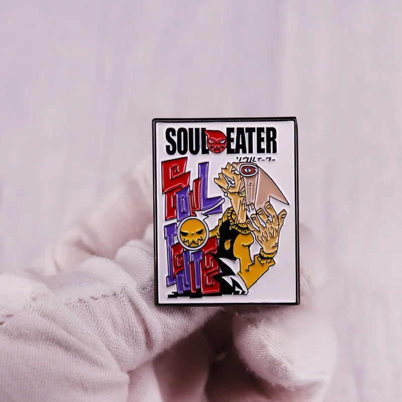 Японская брошь Soul-Eater Manga Горячий парень комикс вдохновение знак рубашки воротника идеальное украшение.