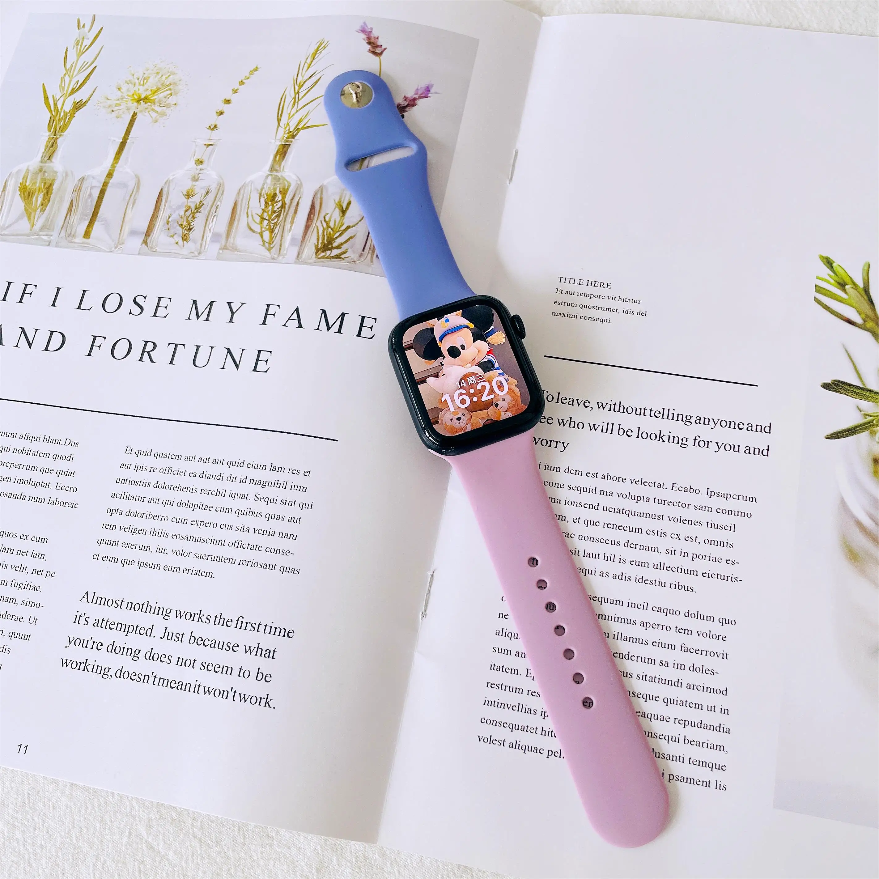 

(2 упаковки) спортивный силиконовый ремешок для часов ins Super Fire для Apple Watch 876543 поколения SE38/40/42/45/49