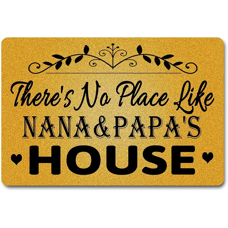 

Funny Doormat There's No Place Like Nana&Papa's House Entrance Floor Mat Home Decor Mats For Indoor Non-Slip Door Mat