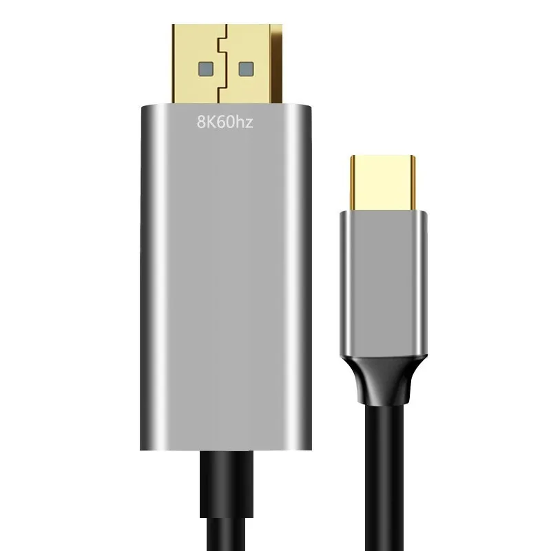 Кабель для порта дисплея 8K 60 Гц Тип C в HDMI ТВ-приставки флешка адаптер USB 1 м 2