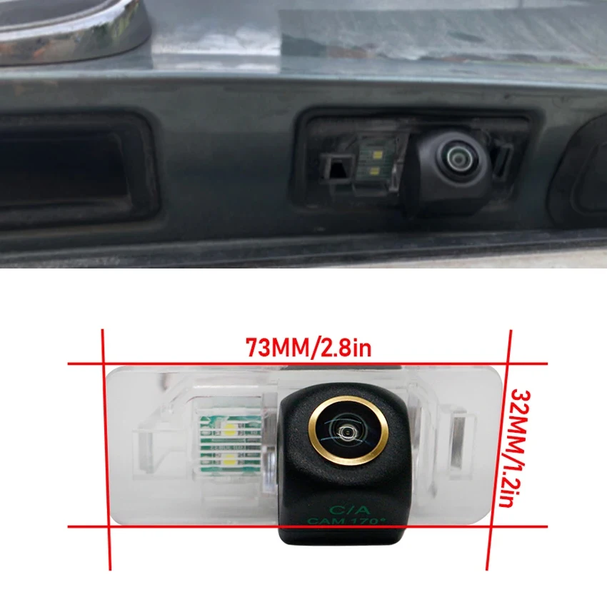 Фото CCD AHD Автомобиль 1080P 170 °   Камера заднего вида с золотым объективом для BMW 3 E46 1998 ~ 2003 для BMW E92 E93 M3 2007 ~ 2013 Камера заднего вида №2