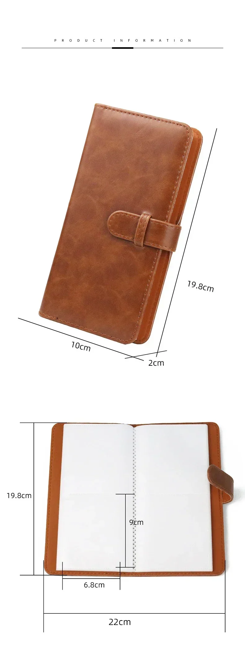 80-карманный фотоальбом из искусственной кожи в стиле ретро подходит для