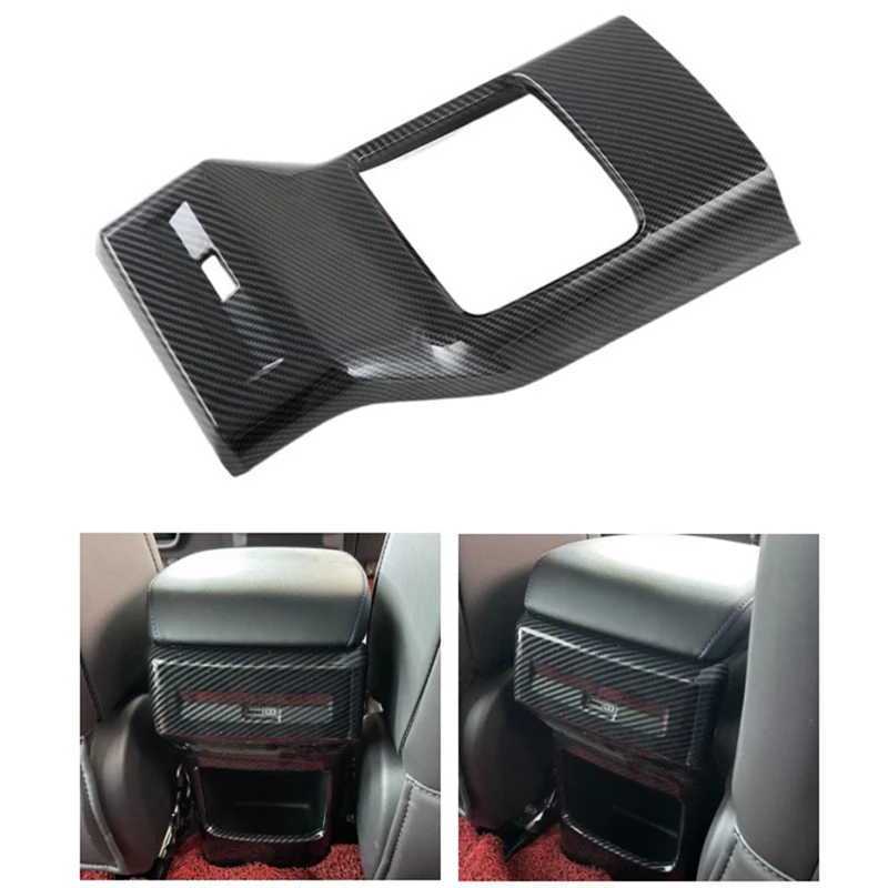 

1 Piece Car Rear Air Outlet Cover Trim Anti Kick Panel ABS Carbon Fiber Sticker Accessories For MG 4 MG4 EV Mulan 2023