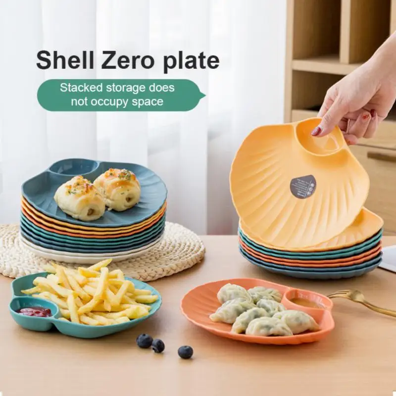 

Household Kitchen Supplies Plastic Shell Dumpling Tray Snacks Dessert Fruit Cake Tray Portable Shell Spit Bone Tray Direct Sales