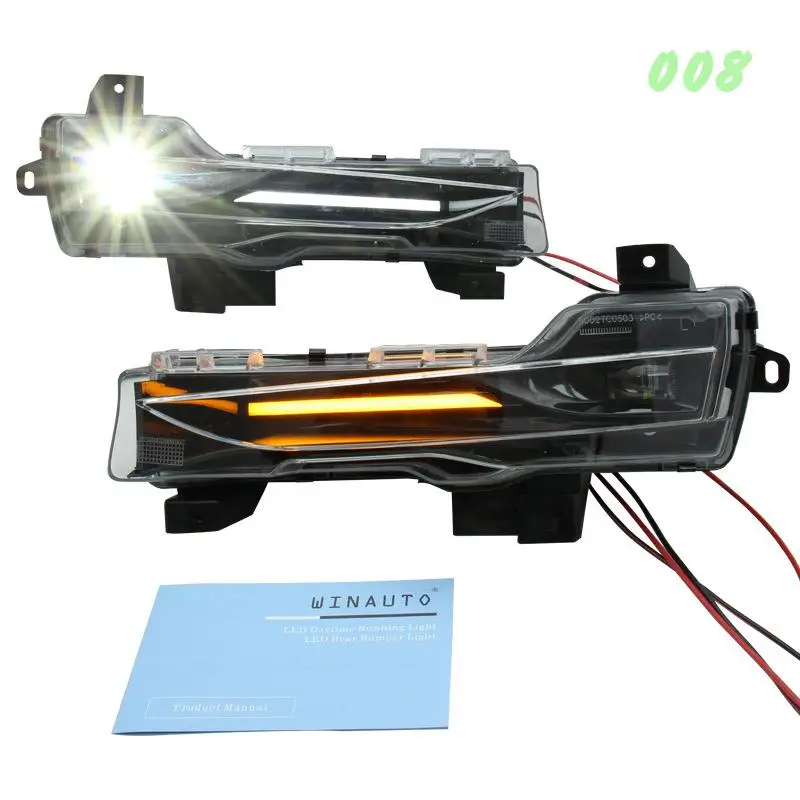 

2pcs 2019-2021 Tesla Model 3 Euro Left Right Fog Light Lamp Set Car Turn Signal Lamp LED Daytime Running Light