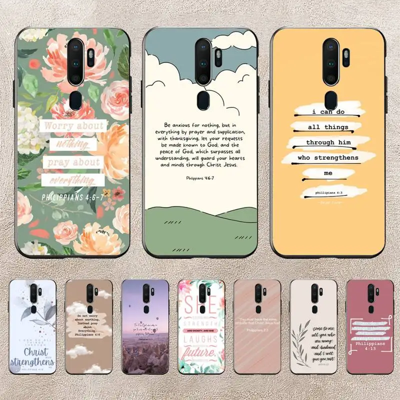 

Bible Verse Philippians Jesus Christian Phone Case For Redmi 9A 8A 6A Note 9 8 10 11S 8T Pro Max 9 K20 K30 K40 Pro PocoF3 Note11