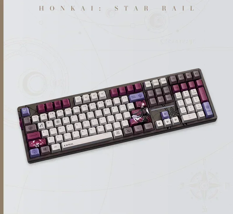Механическая клавиатура Honkai Star Rail Kafka 3 режима беспроводная игровая 108 клавиш RGB