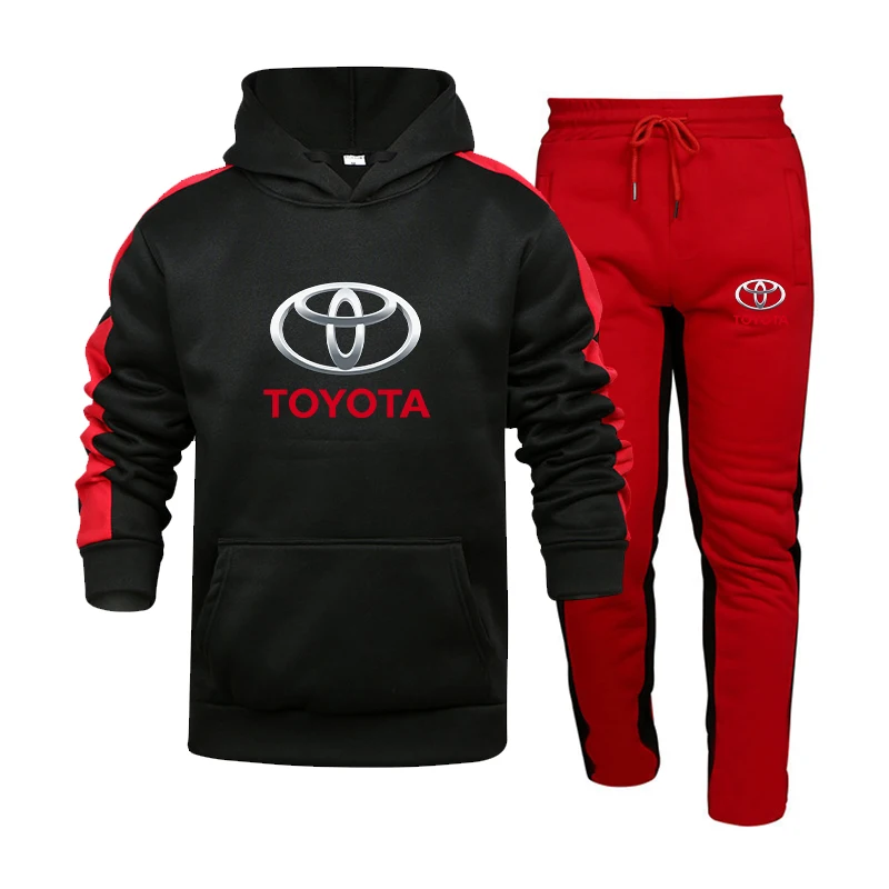 

Toyota 2022 spring and autumn new men's sports suit hooded sweater and casual pants fashion casual trend 2-piece set