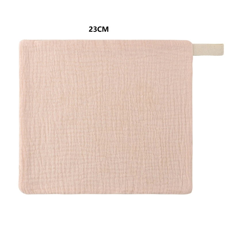 

N80C Baby Face-Towel Soft Burp Cloth Toddler Breathable Wash Cloth Cotton Towel Drooling Bib Facecloth with Hanging-Hook 5PCS