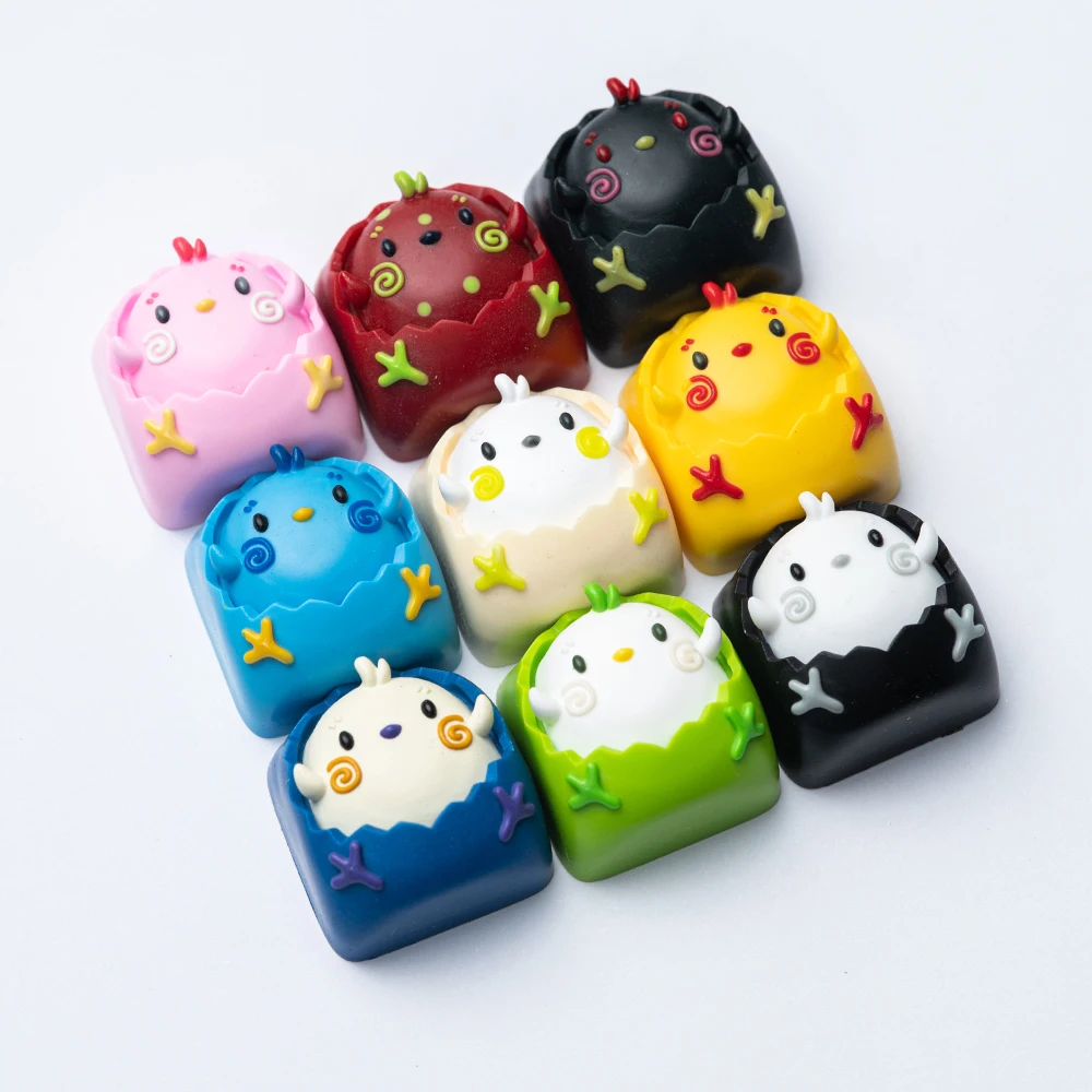 

1 Piece Handmade Resin Keycap Chick Matured Key Cap For MX Switches Mechanical Keyboard Multicolor Resin Production Non Painted