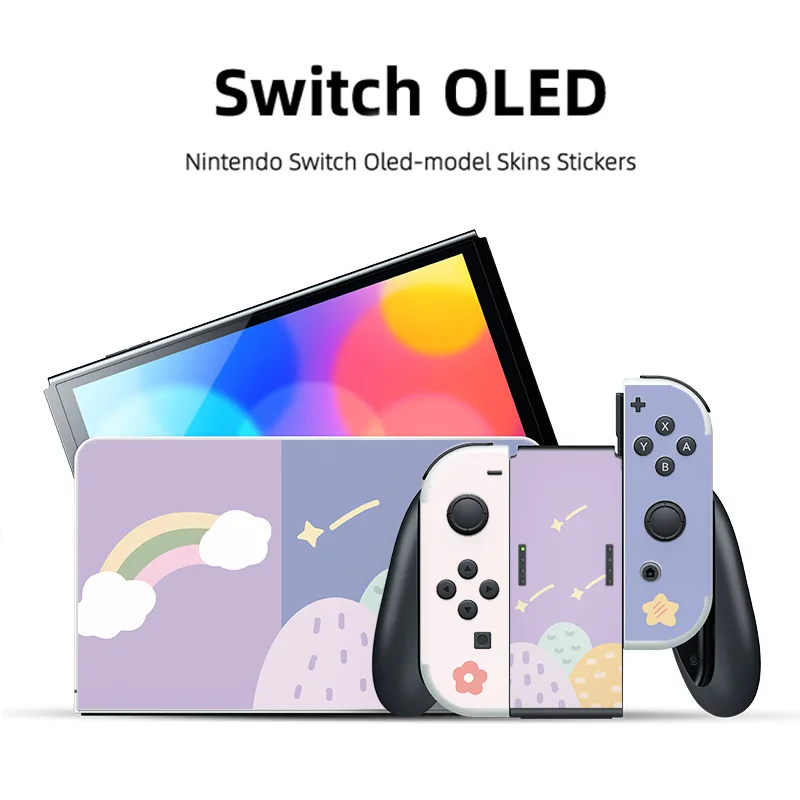 

For Nintendo Switch OLED Skins Sticker Creative Cartoon Full Set of Body Film Ns Game Controller Gamepad Sticker