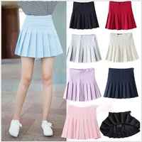 women high waist pleated skirt y2k summer casual kawaii a line plaid black tennis japanese school uniform mini skirts for girls