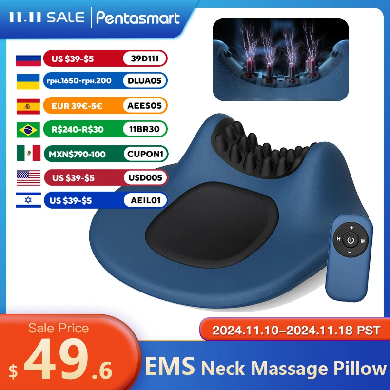 EMS импульсная подушка для шеи массажер электрические носилки шейного отдела