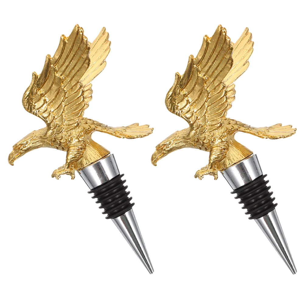 

2 Pcs Stoppers Bottle For Glass Bottles Decorative Metal Saver Replacement Reusable