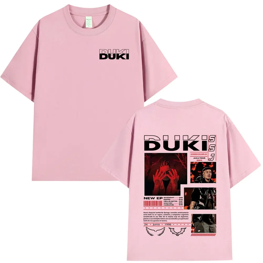 Фото Rapper Duki ADA Tour  Merch T-shirt Men's Women Clothing Cotton Oversized T-shirts Hip Hop Short Sleeve T Shirts Streetwear №4