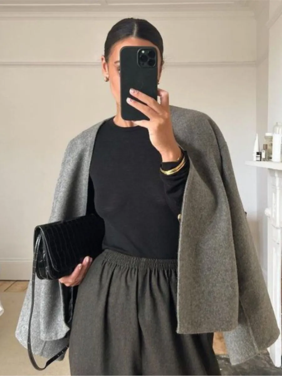 

New Solid Cardigan Women 2023 Autumn Winter Vintage Long Sleeve Single Breasted V-neck Jackets Female Elegant Fashion Overcoat
