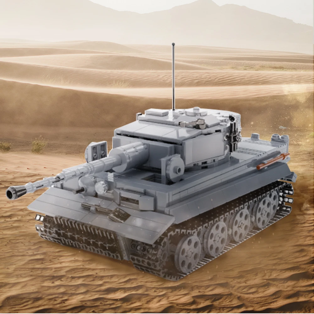 Moc Panzerkampfwagen VI Tiger 1 Строительные блоки 1634 шт. Танк DIY Модель Военные наборы кирпичей