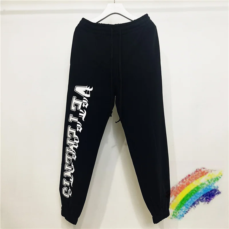 

Embroidery Vetements Patchwork Pants Men Women 1:1 High Quality Drawstring Vetements Sweatpants Terry Jogging VTM Trousers