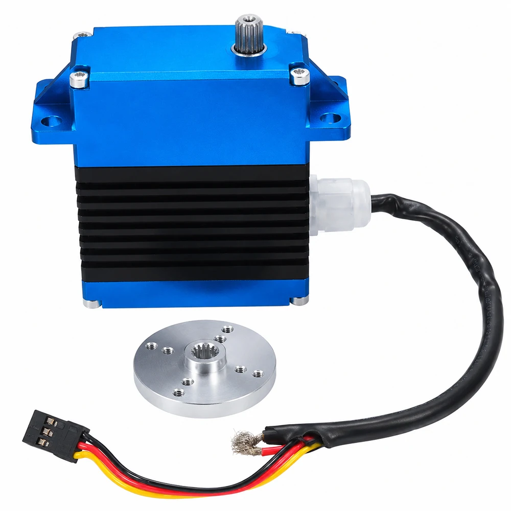 Фото Сервопривод YIPINServo 200 кг, бесщеточный, RC, 12В-16.8В, высоковольтный, с алюминиевым корпусом, металлическими шестернями, водонепроницаемый, цифровой. №4