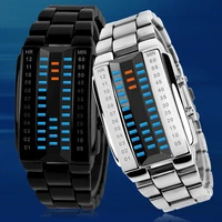 new fashion binary led watch women men sports watches multifunctional electronic bracelet watches couple watch reloj mujer 2022