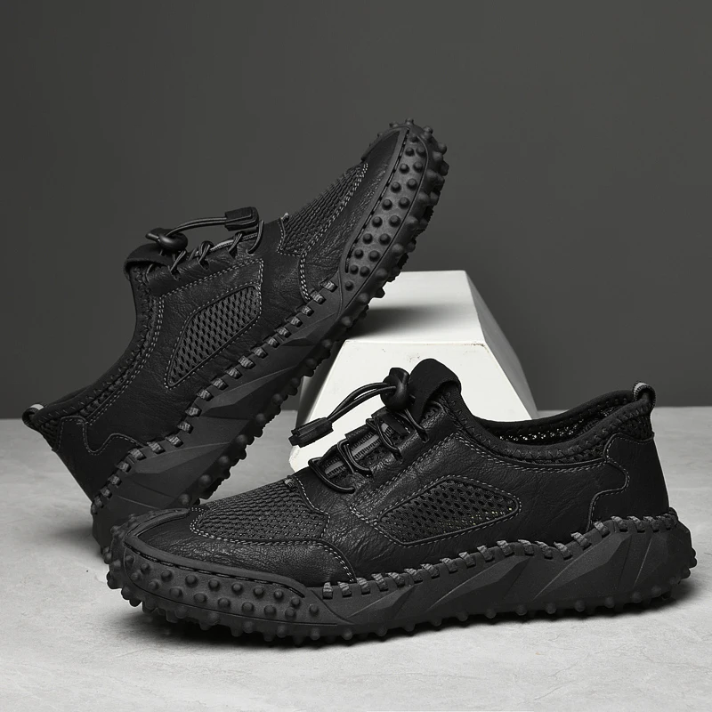 New Men's Golf Shoes Black Grey Khaki Mesh Breathable Casual Men's Golf Shoes Outdoor Leisure Walking Sneakers Size 38-46