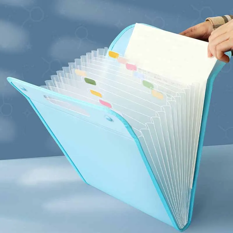 Портативный органайзер большой емкости для файлов с 13-раздельными частями.