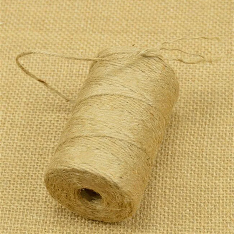 

100Meters Natural Vintage Jute Rope Cord String Twine Burlap Ribbon Crafts Sewing DIY Jute Hemp Wedding Party Decoration