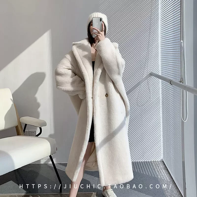 New2022 Womens Winter Faux Fur Coat Long  Loose  Warm Ladies Teddy Jacket  Female Plush  Plus Size Outwear