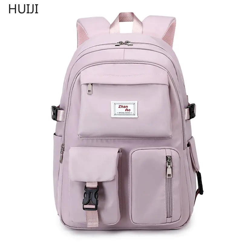 

Большой Школьный ранец для девочек-подростков, женский рюкзак для ноутбука 14, 15,6 дюймов, китайская сумка для учебников бежевого, белого цвет...