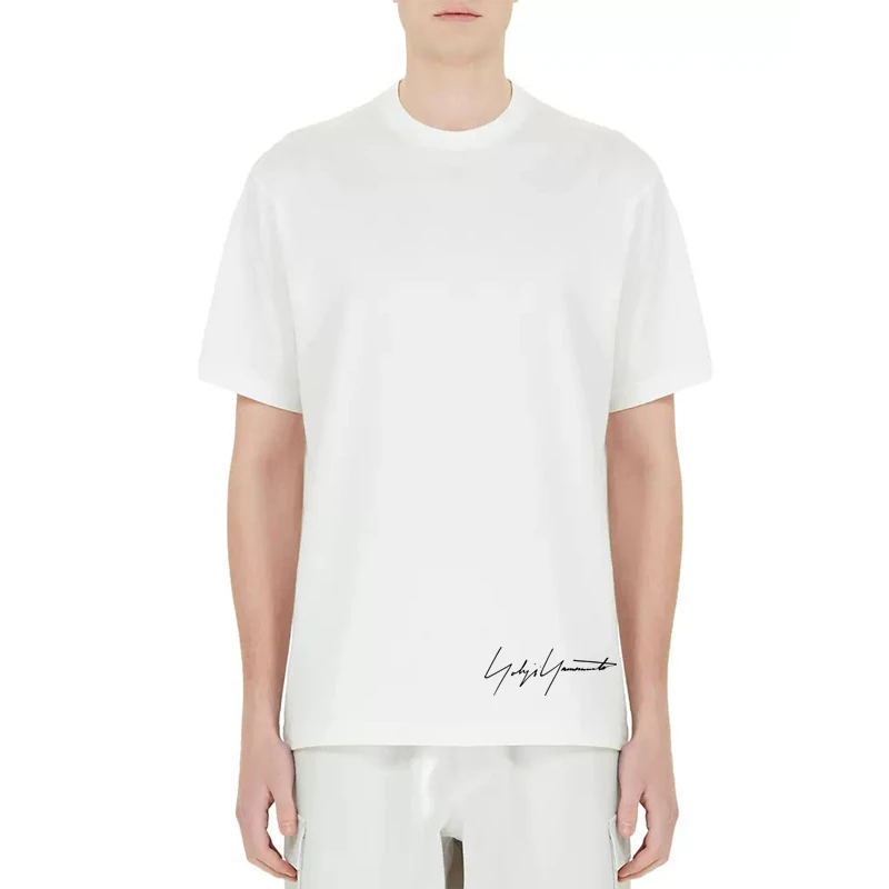 

Летняя мужская футболка Y-3 Yohji Yamamoto 2023, базовая футболка с логотипом Y3 на 20-ю годовщину, мужские и женские трендовые Топы с коротким рукавом