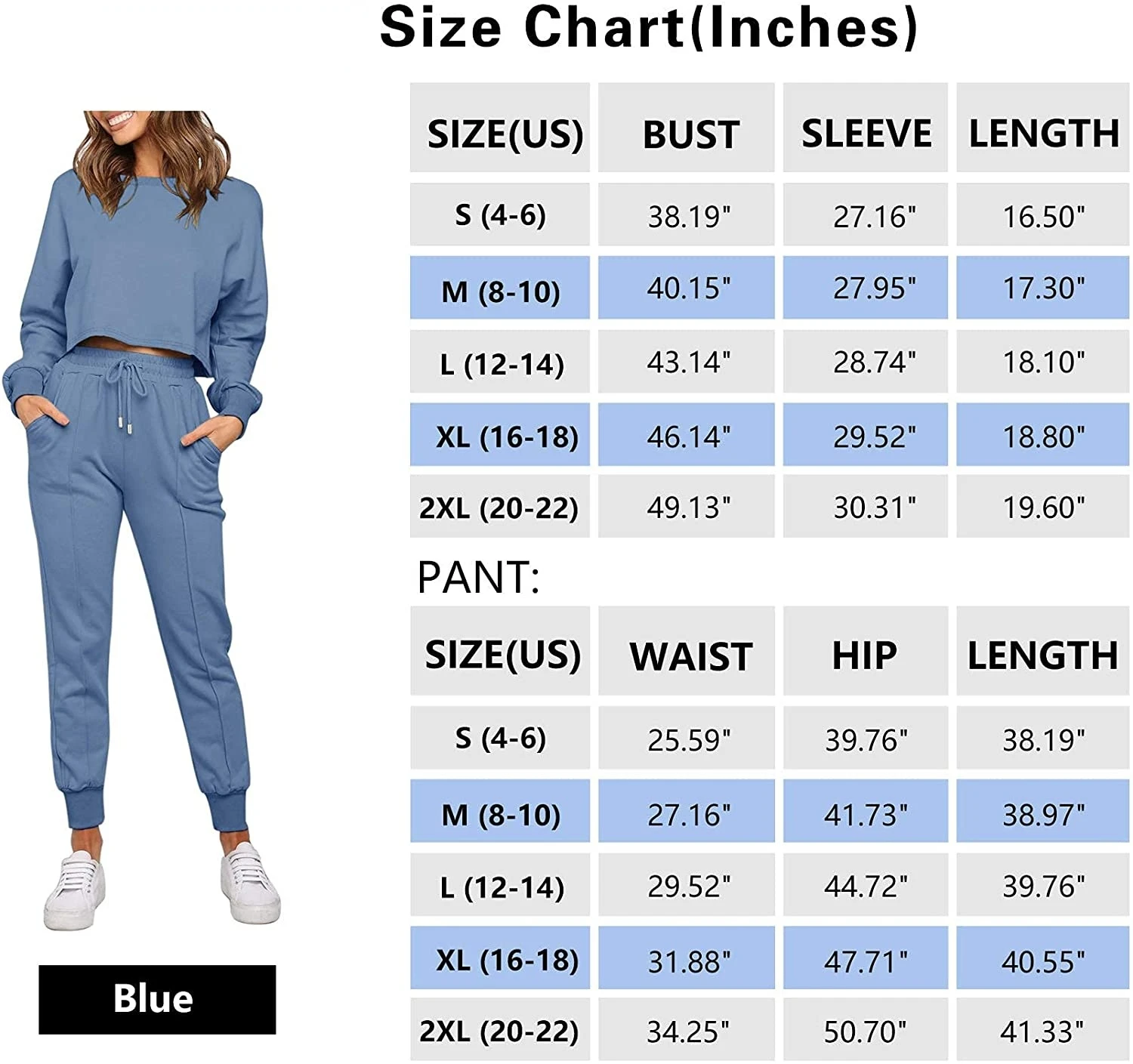 2 Piece Pajama Sets Women's Long Sleeve Crop Top and Pants Jogger Long Sleepwear Loungewear Pjs Sets