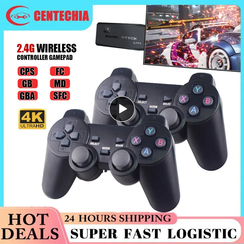 

Video Game Console 64G Built-in 10000 Games Retro Handheld Game Console Wireless Controller Game Stick For PS1/GBA Kid Xmas Gift
