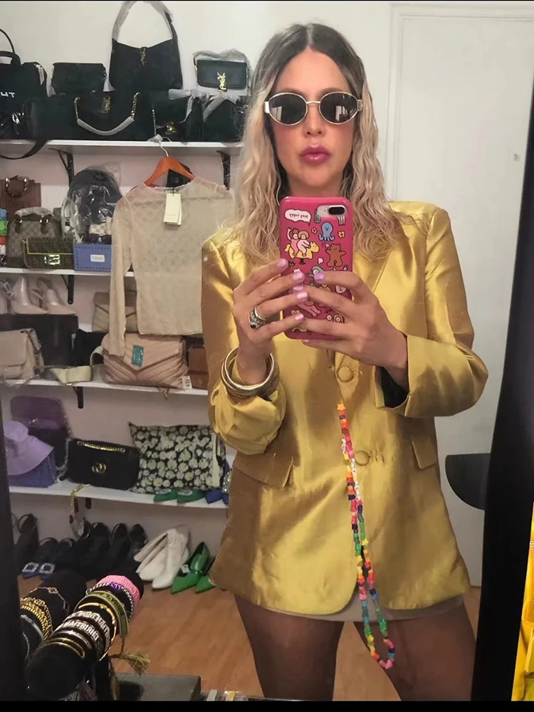 Женский однобортный пиджак Siyang с карманами куртка в винтажном стиле жилет