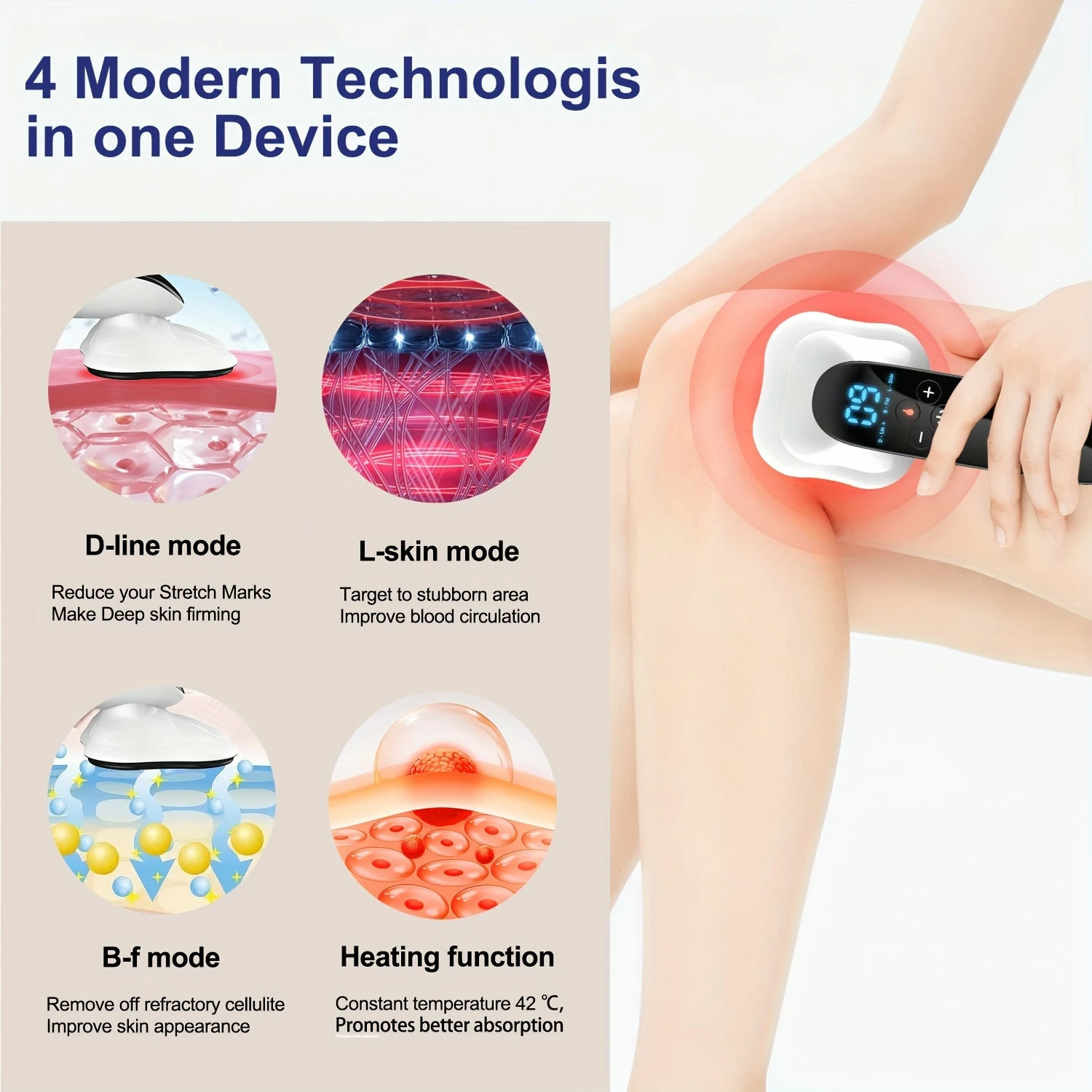 Мощный усовершенствованный массажер для удаления целлюлита с улучшенной