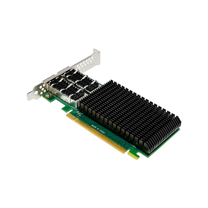 Фото Двухпортовая плата контроллера Ethernet 100GbE QSFP28 с чипом Mellanox ConnectX-5, PCIe4.0 X16, модель MCX556A-EDAT, для серверной сети RDMA IB. №4