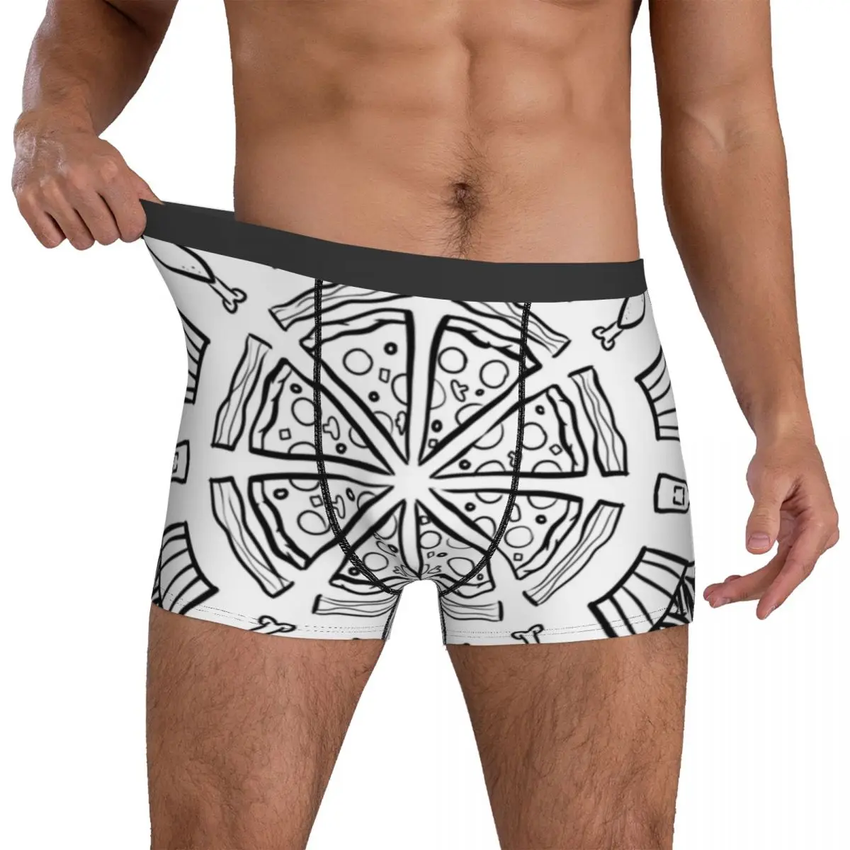 Пищевое нижнее белье с рисунком мандалы пиццы картошки фри пива мороженого