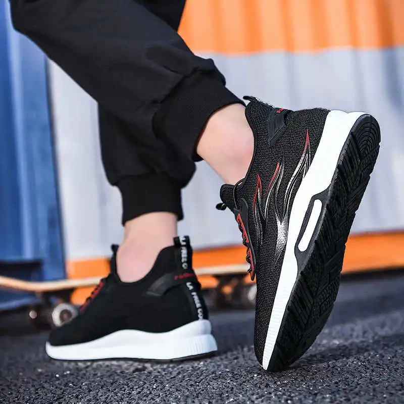 

Shoes Men's Sports Holes Sneakers For Boys Non Leather Casual Basket Sport Size 40 Running Man Healthy Tennis Dad Lace-Up Top