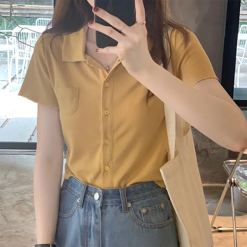 Летняя новая женская одежда маленький облегающий топ для похудения повседневные