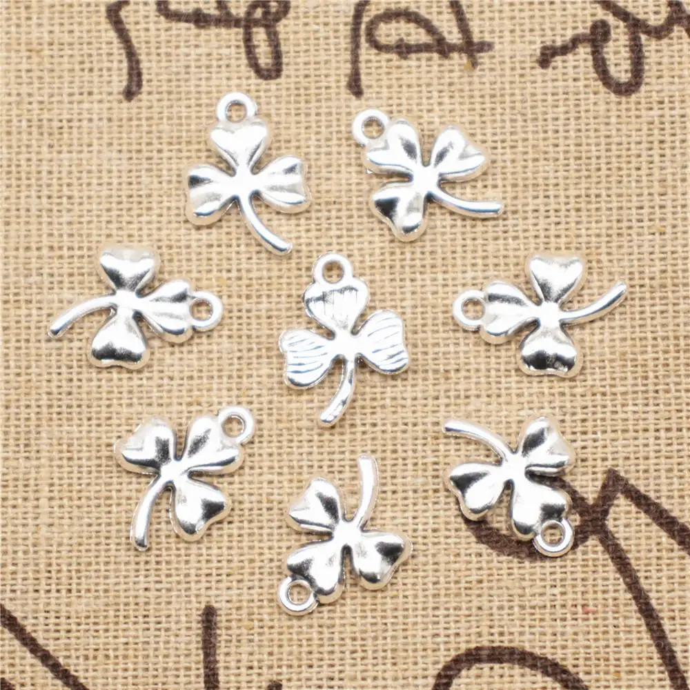 

Clover Nail Charms Pendants For Jewelry Making Accesori 12X17mm Antique Silver Color 20 Pieces