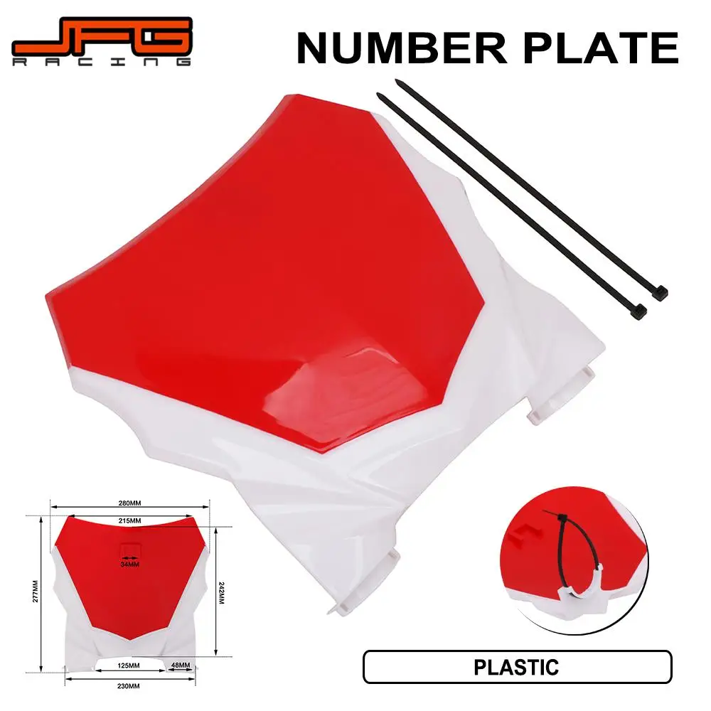 

Universal Motorcycle Front Number Plate Card For Honda CRF250R CRF230F CRF450R