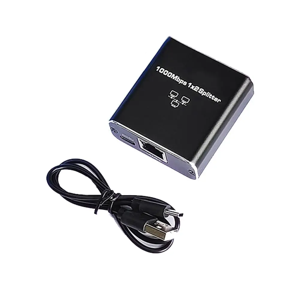 Разветвитель Ethernet 1-2 высокоскоростной 1000 Мбит/с RJ45 гигабитный USB-кабель сетевой
