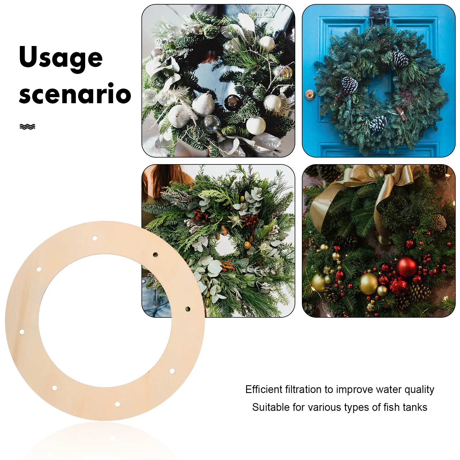 12 шт. внутренний диаметр 20 см)) деревянный венок для рукоделия гирлянда круглая