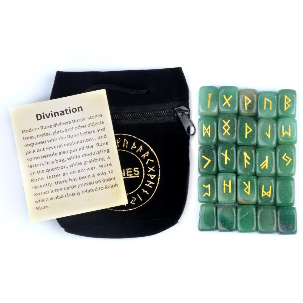 

Натуральные рунические камни 25 шт.