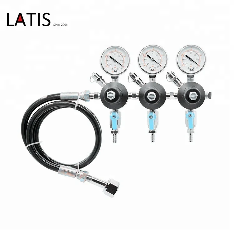 

beer tap wall CO2 regulator with 3 independent outputs
