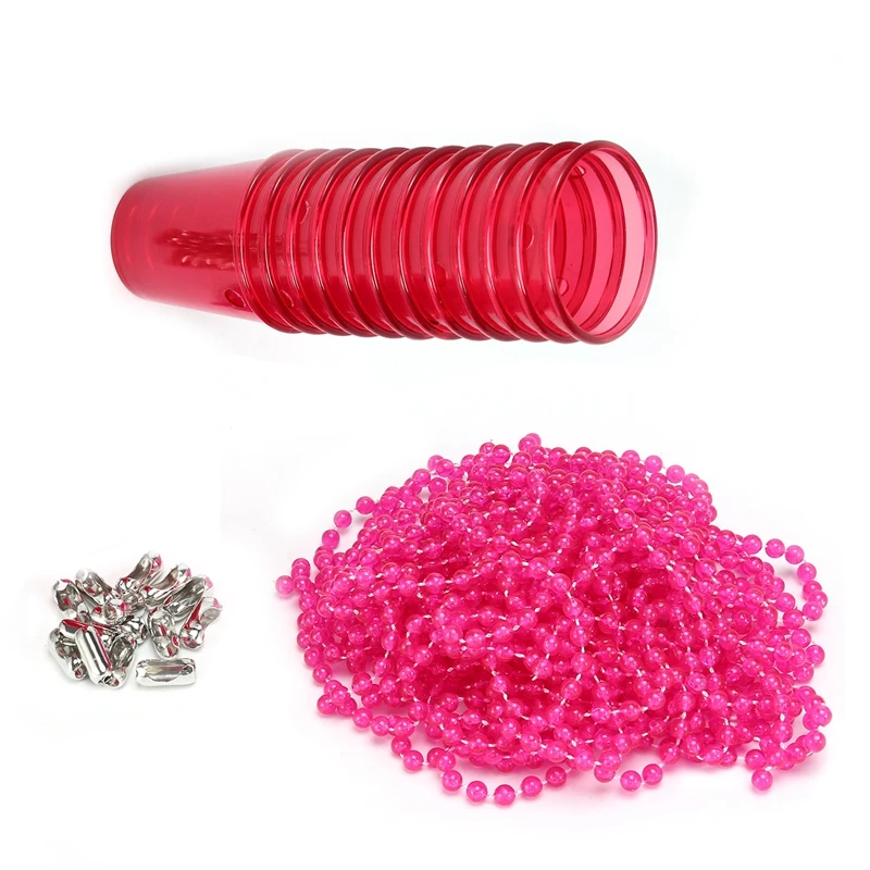 

Девичник, товары для выпускного стандарта, 12 шт., пластиковые прозрачные бусины, цепочка, подставка из бусин, ожерелье, бокал для вина