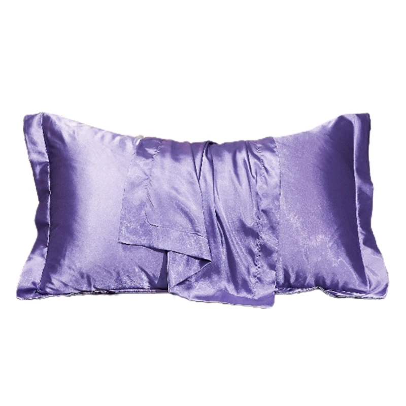 

1 шт., гипоаллергенный однотонный чехол для подушки, 55 х8, 5 см, искусственный шелк, атлас