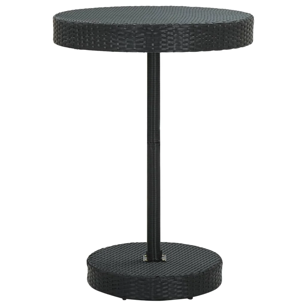 

Garden Bar Table, Poly Rattan Outdoor Table , Patio Furniture Black 75.5x106 cm